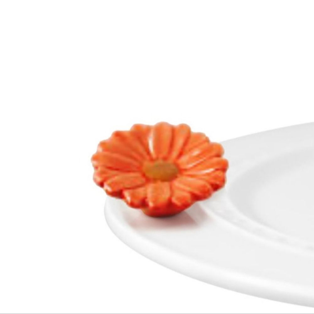 Nora Fleming  Flower power orange Mini Charm limited edition NWOT